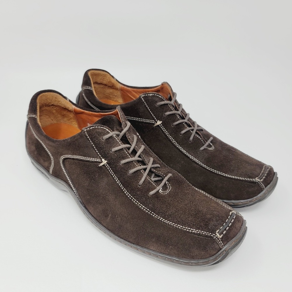Donald J Pliner Mens Sneakers Sz 8.5 M Emboli I20 Shoes Brown Suede Leather